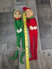 1950s - 60s Vintage Pixie Elf Knee Hugger Figurines Shelf Sitter Xmas Christmas 
