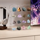 Rock Collection Display Case  Crystal Acrylic Storage Box With 4 Tiers And Ge   