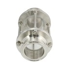 1 5  1-1 2  38mm Clear Flow Sanitary Sight Glass Tri Clamp Stainless Steel 316 