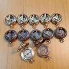 Lot Of 10 Vintage Look Sundial Compasses Pocket Size Antique Nautical Gift Idea