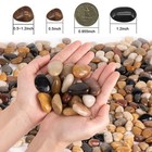 Pebbles Polished Gravel Natural River Rocks Ornamental 1 Lb  Mixed Color