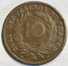 1891 Dominican Republic 10 Centesimos De Franco