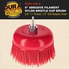 6  Abrasive Filament Nylon Bristle Cup Brush  Sanding Scuffing  5 8  Thread 1 4 
