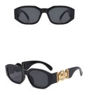 New Classic Hip Hop Rapper Style Sunglasses Black Frame Gold Dark Lens Gangster