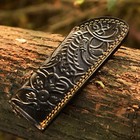 Hand Engraved Black Leather Knife Sheath Fix Blade Hunting Skinner Knives Case
