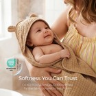 Momcozy Baby Towels  Newborn Bath Towel   32 X 32 Inch    Brown   Khaki