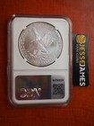 2025  p  Silver Eagle Ngc Ms70 Eagle Privy First Day Of Issue Fdi 1st Label