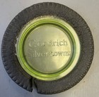 Vintage Goodrich Silvertowns Green Uranium Glass Tire Ashtray