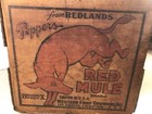 Vintage Red Mule Peppers From Redlands Wood Shipping  Crate Box  14 X 12 X 12