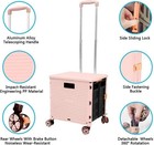Foldable Utility Cart Folding Portable Rolling Crate Handcart Durable Travel New