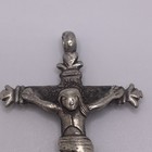 18th Cent Antique South American Spanish Colonial Silver Crucifix Cross Pendant