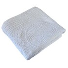 Baby Quilt  Crib  Nursery  Embroidered Cotton  White  Beautiful  Shower Gift      