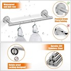 6 Piece Bathroom Hardware Accessories Set With 16  Towel Bar - Brushed Nickel