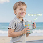 Sippy Cups For Toddlers 1-3  Spill-proof 9oz Stainless Steel Toddler Tumbler Wit