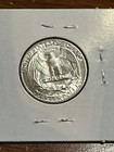 1957-d Washington 90  Silver Quarter - Bu Free Shipping
