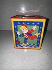 Schylling Circus Jack In The Box Musical Toy Tin Litho Pop Up Plush Clown Works