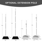 Bsklin Broom And Dustpan Set For Home  52  Long Handle Standing Small  White