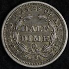 1858-o Seated Liberty Silver Half Dime Xf Big Die Crack E156 Knr