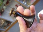 Antique Vtg Brass   Wood Sealing Wax Seal Stamp