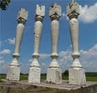 4 White Wood Balusters Reclaimed Spindles Porch Post House Trim A37