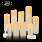 Flameless Candles Battery Operated Candles Real Wax Pillar Led Candles With 10-k