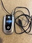 Vintage Motorola Flip Phone With Charger Working Insert Sim T-mobile Silver