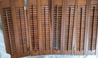 1 Sets 2 Bifolds 4 Panels Wood Folding Louver Interior Window Shutter 30 Tall