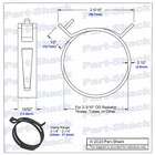 Spring Steel Narrow Band Flexible Hose Clamp  2-3 16   55mm  Od Hoses - 1 Piece