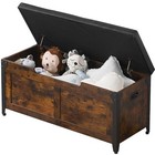  Storage Chest  Wooden Storage Trunk With Metal 39 4 Inches Vintage Brown