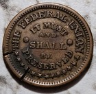1863 Army   Navy Patriotic Civil War Token Free S h Bin719