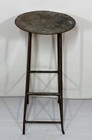 Antique Vintage Hand Made Steel Or Wrought Iron Industrial Stool Plant Stand