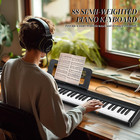 88 Key Foldable Electronic Keyboard Piano Electric Digital With Bluetooth Mode