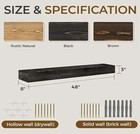 48  Rustic Wood Fireplace Mantel Shelf  - Floating Shelf - Black