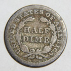 1854-p Us Seated Liberty Half Dime H10c -5285-