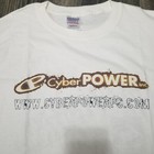 Vintage Cyberpowerpc T-shirt Mens Xl Graphic Tee Short Sleeve White Y2k 2000s
