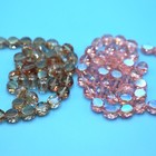 Faceted Brown Or Pink Czech Glass Oval Table Cut Beads  9x10mm   pcg28 