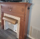 Antique Wood Fireplace Mantel Surround