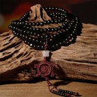 Tibetan Sandalwood Buddhist Buddha 216 Prayer Beads Necklace Bracelet Mala J5s8