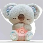 Soothing Koala Plush Toy With Lights Breathing Sleep Buddy Calming Doll For Kids