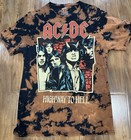 Ac dc Highway To Hell Shirt Bleach Dye Medium