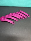 Tupperware Measure Mates Curved Measuring Spoons Set Of 6 In Dark Pink