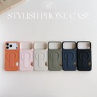Card Holder Case For Iphone 17 Pro Max 16 15 14 13 Magnetic Stand Phone Cover