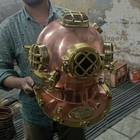 Solid Brass Antique Copper Us Navy Mark V Full Size Divers Scuba Diving Helmet  