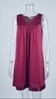 Vanity Fair Vintage Nightgown Size L Burgundy Nylon Tricot Made In Usa