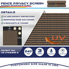 7ft Privacy Fence Screen Windscreen Garden Heavy Duty Mesh Shade Net Cover Brown