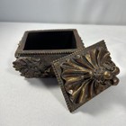 Trinket Box Beautiful --plastic Or Resin  Floral Gold Design  Vintage Antique