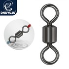 100x Rolling Barrel Swivel Fishing Swivels Solid Ring 