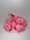 New Cute Mini Pink Pig Squeeze Squeaky Sound Soft Rubber Pack Of 10