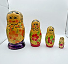 Vintage Russian Babushka Matryoshka Ussr Nesting Dolls Set Of 7 Hand Painted