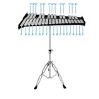 Ennbom 32 Notes Glockenspiel Kit Xylophone Bell Percussion Instrument Set Wit   